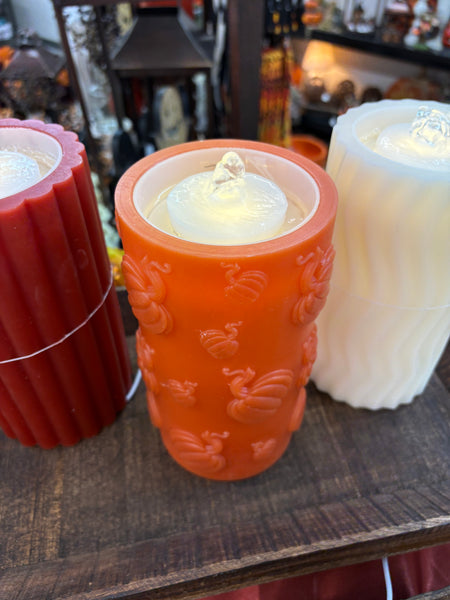 Pumpkins LED Water Fountain Candle