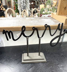 TABLE "MERRY" TIN SIGN