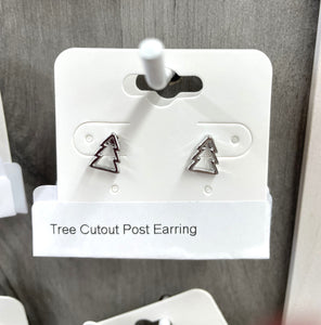 Tree Cutout Post Earring