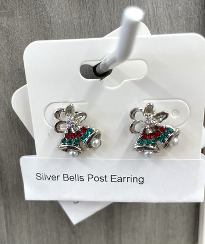 Silver Bells Post Earring