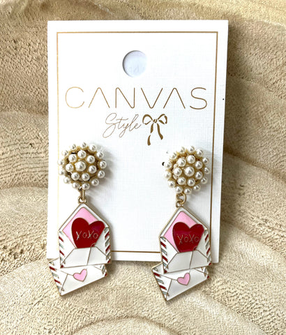 Valentines Love Note Earrings