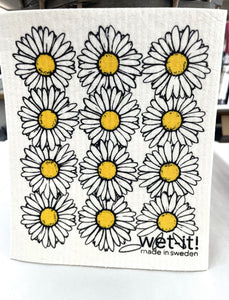 Daisies Swedish Dishcloth