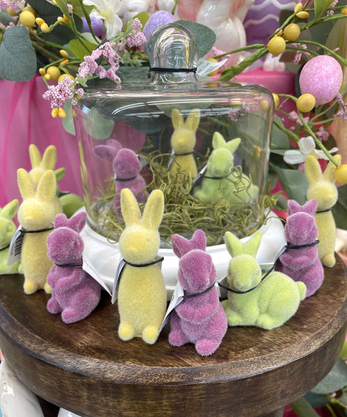 Mini Flocked Bunny