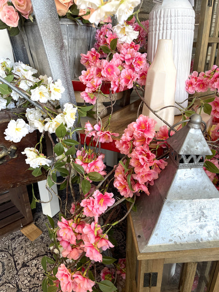 TRIPLE CHERRY BLOSSOM GARLAND (Pink or White)