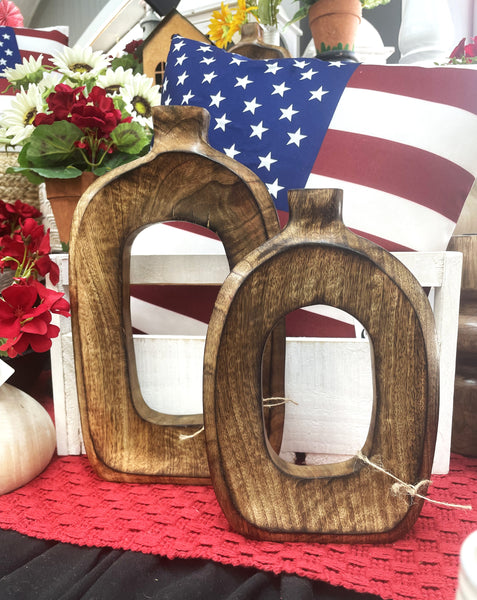 Open Wood Vase