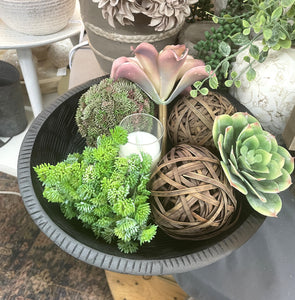 Mango Round Textured Bowl