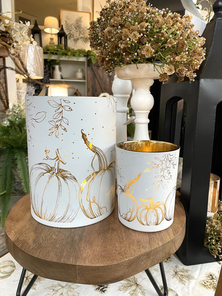 Fall Harmony Mercury Glass Jar