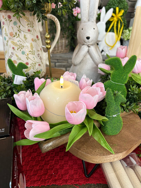 Blush Pink Tulip Candle Ring