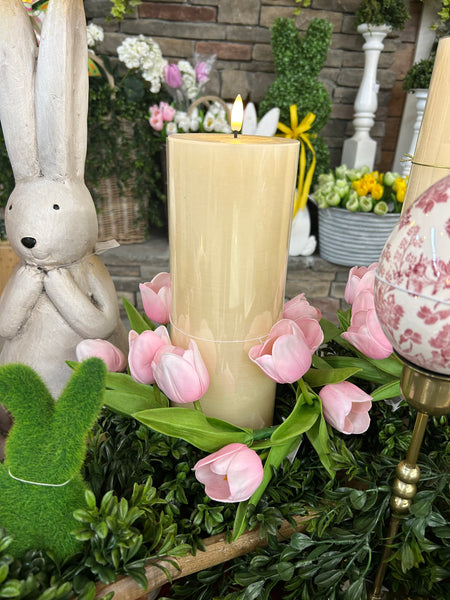 Blush Pink Tulip Candle Ring