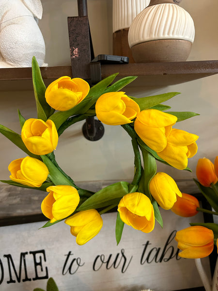 Yellow Tulip Candle Ring