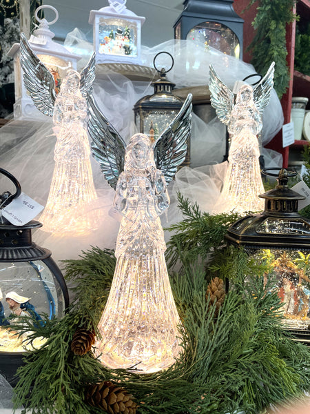 LIGHTED SWIRL ANGEL