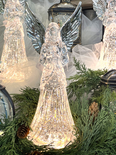 LIGHTED SWIRL ANGEL