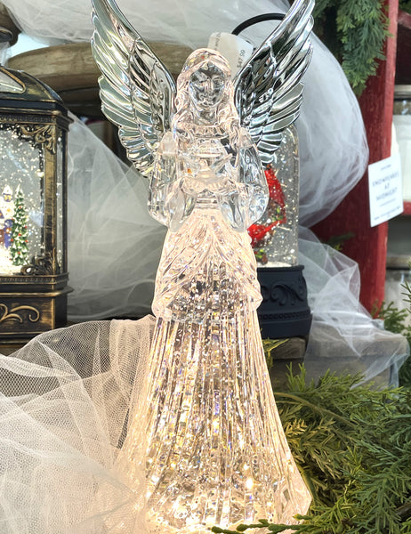 LIGHTED SWIRL ANGEL