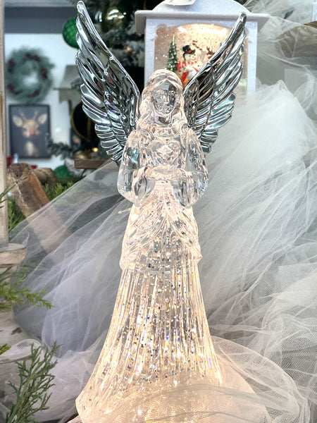 LIGHTED SWIRL ANGEL