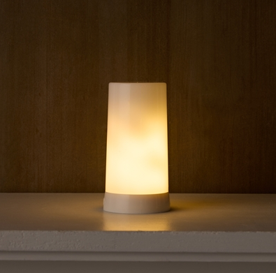 LED Flame Candle 5"H (white)