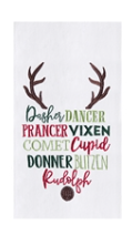 Reindeer Names Towel
