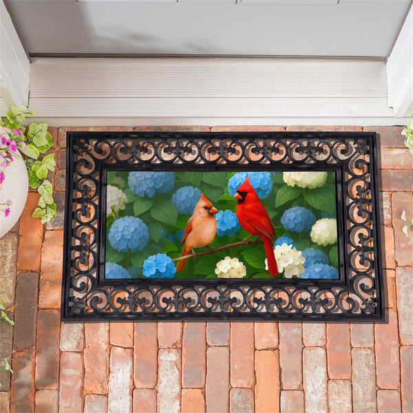 Cardinal Couple Among Hydrangeas Collection