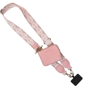 Clip/Go Diamond Pattern Strap W/ Zipper Pouch (multiple colors)