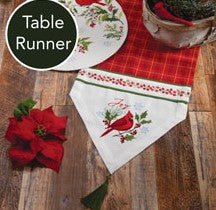 Cardinal and Holly Table Runner