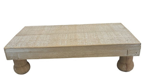 Rectangular Wood Stand with Feet