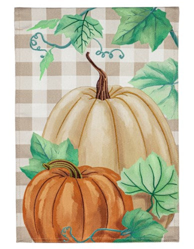 Country Pumpkins Garden Linen Flag