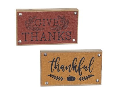 Thankful Block Sign (multiple styles)