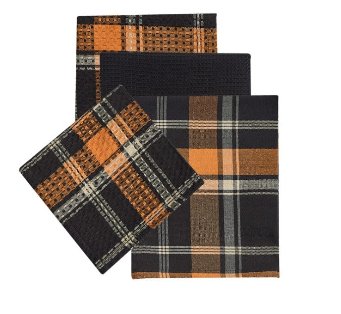 Harvest Night Three Piece Dish Towel Set