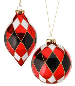 Glass Harlequin Ornament