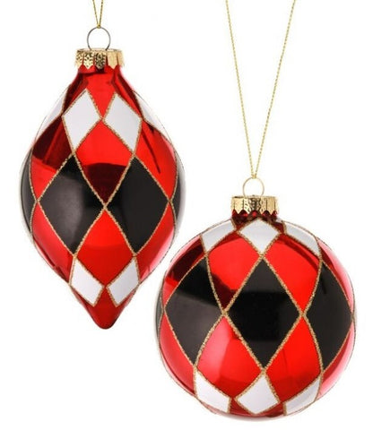 Glass Harlequin Ornament