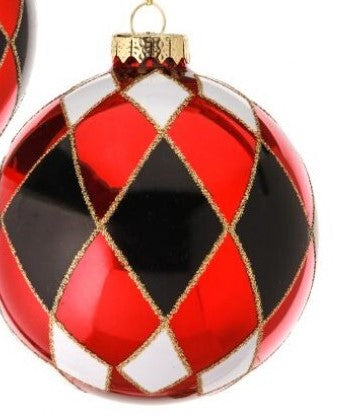 Glass Harlequin Ornament