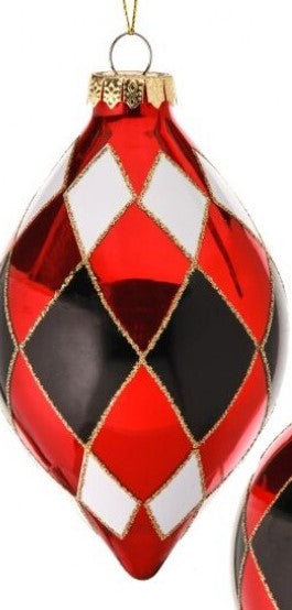 Glass Harlequin Ornament