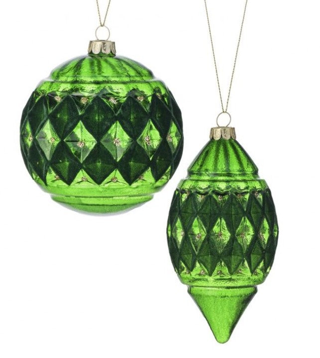 Emerald Green Glass Ornament Jentrie Home Decor Store