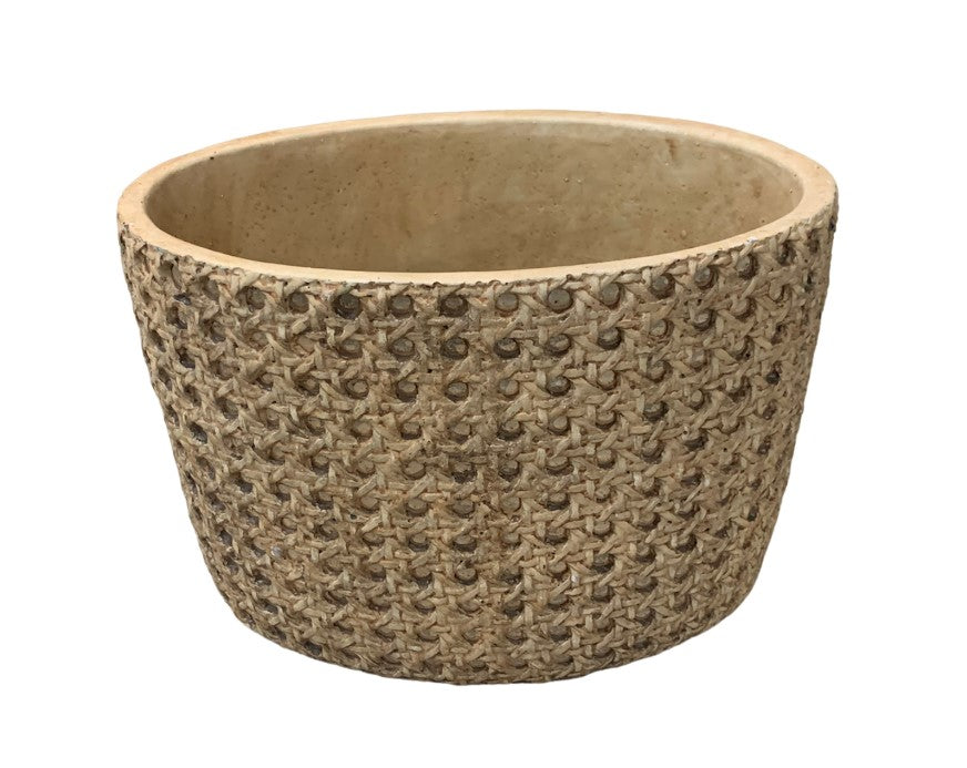 Basket Weave Oval Pot