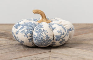 Blue Floral Pumpkin