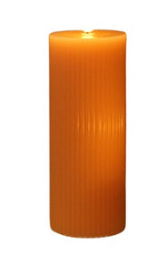 Orange Ribbed LED Pillar