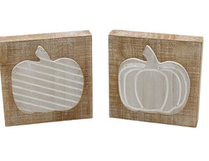 Engraved Pumpkin Block (TWO STYLES)