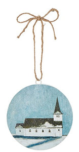 Church Disc Ornament TWO STYLES