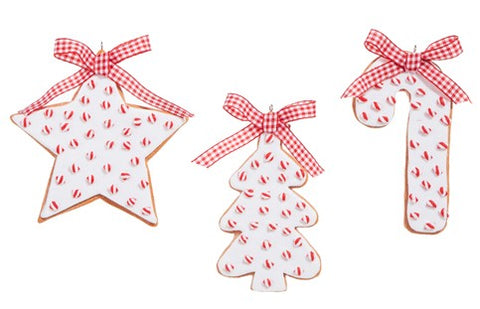 Peppermint Sprinkles Cookie Ornament THREE STYLES