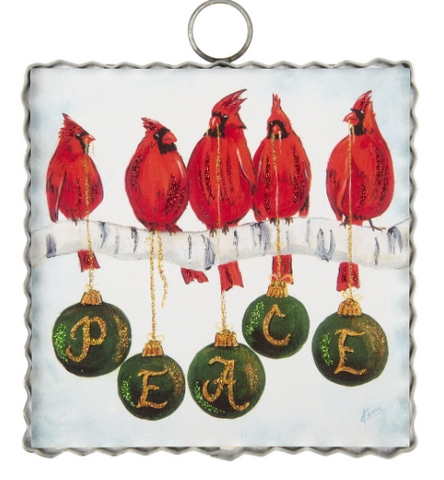 Mini Peace Cardinals Print