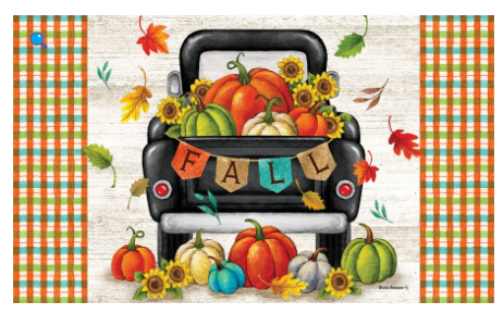 Pumpkin Truck Full Size Mat