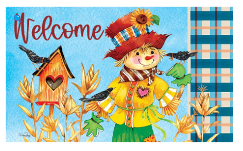 Scarecrow Birdhouse Full Size Mat