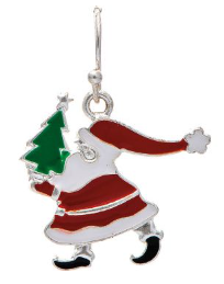 Giving Tree Santa Earrings