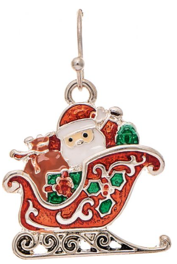 Santa's Sleigh Filigree Earrings
