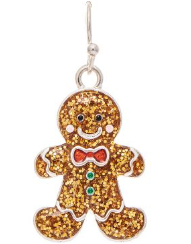 Gold Sparkle Ginger Man Earrings