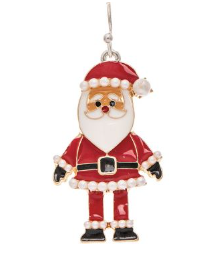 Pearl Beaded Santa Claus Earrings