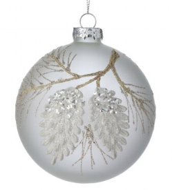 Glass Pine Cone Ball Ornament