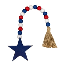 Blue Star Patriotic Bead Hanger