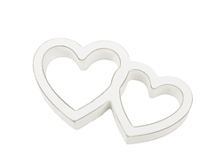 White Joined Cutout Hearts