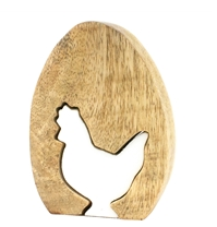 Wooden Egg w/ Hen Puzzle
