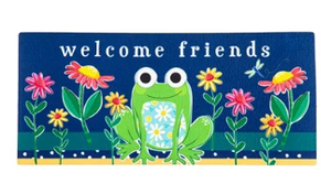 Welcome Friends Frog Sassafras Mat